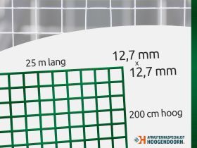 Volièregaas 12,7x12,7x1,1mm 200 cm Groen ACTIEROL