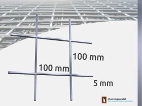 Draadmat verzinkt 100x100x5,0mm